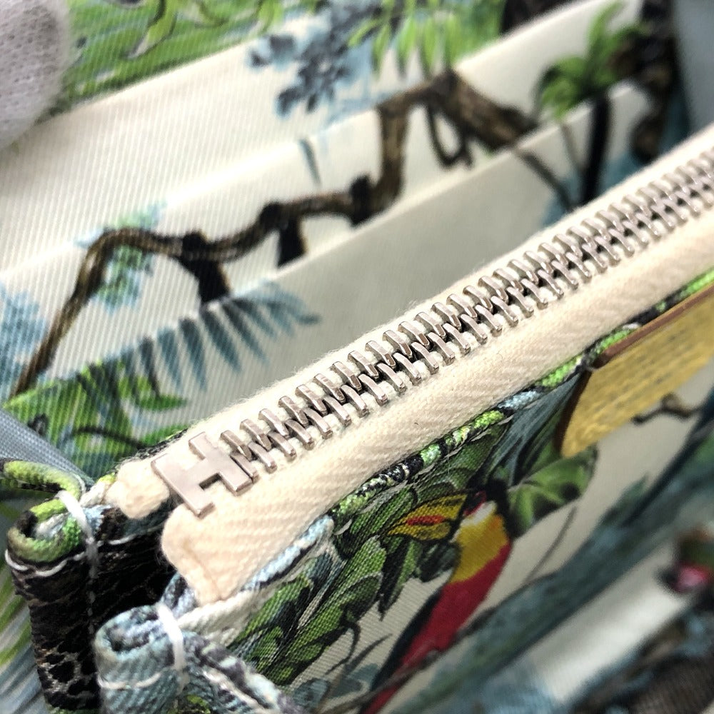 HERMES アザップコンパクト シルクイン 2つ折り財布 ヴォーエプソン レディース ジョーヌプッサン（推定） マルチカラー/シルバー金具