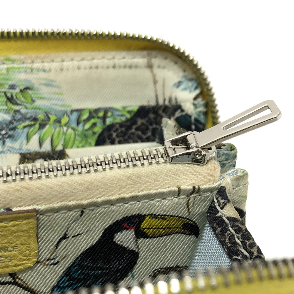 HERMES アザップコンパクト シルクイン 2つ折り財布 ヴォーエプソン レディース ジョーヌプッサン（推定） マルチカラー/シルバー金具