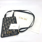 Dior オブリーグ フォンケース ウォレット 斜め掛けバッグ 肩掛けバッグ カバン バッグ ショルダーバッグ キャンバス レディース ネイビー