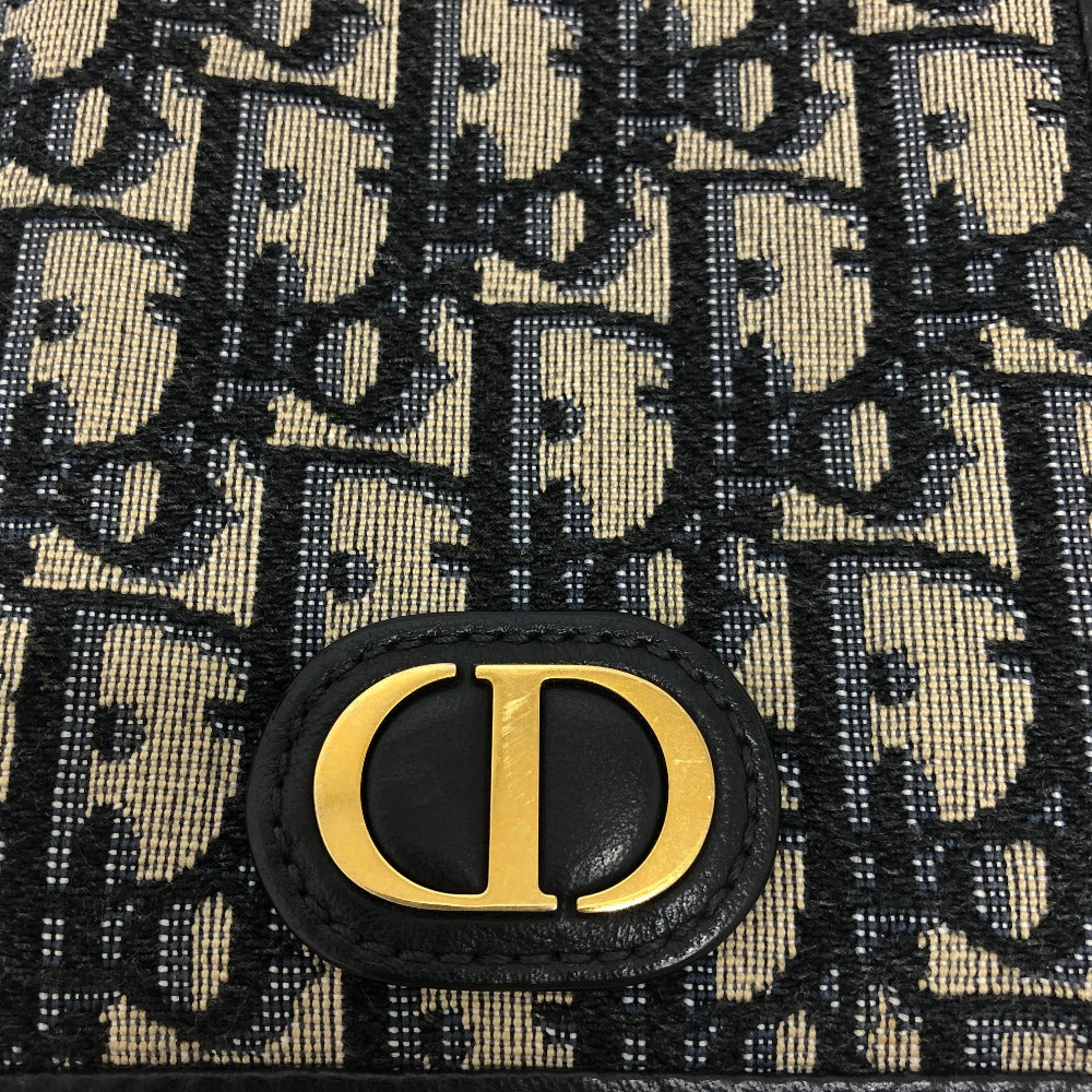Dior オブリーグ フォンケース ウォレット 斜め掛けバッグ 肩掛けバッグ カバン バッグ ショルダーバッグ キャンバス レディース ネイビー