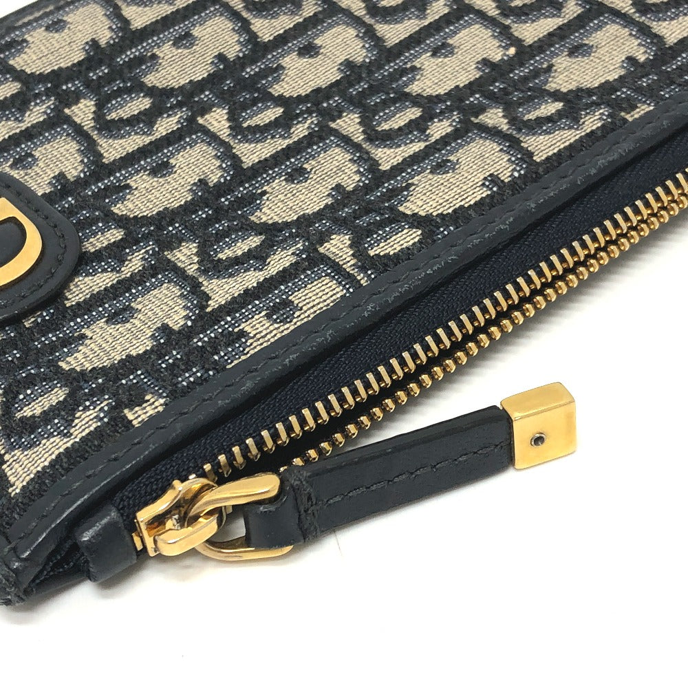 Dior オブリーグ フォンケース ウォレット 斜め掛けバッグ 肩掛けバッグ カバン バッグ ショルダーバッグ キャンバス レディース ネイビー