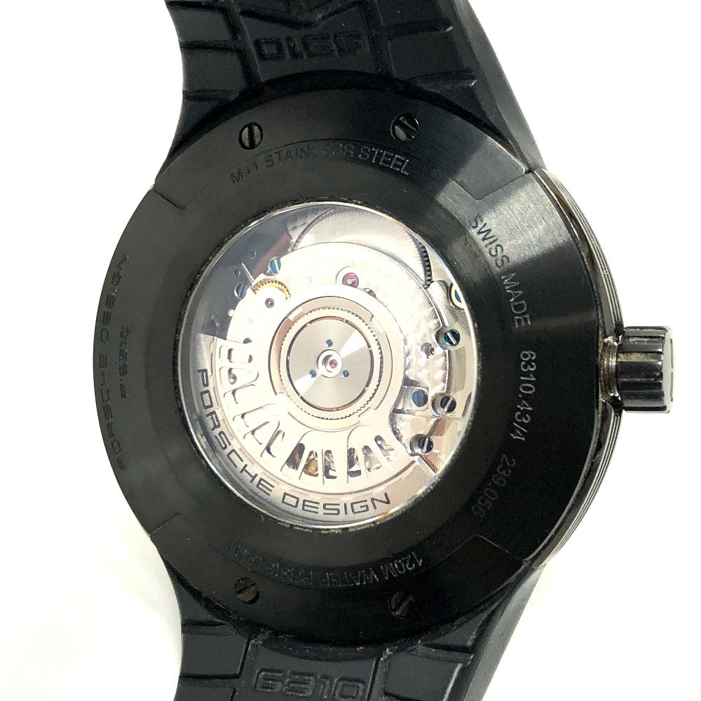 Porsche Design P6310 フラットシックス 44mm 自動巻き 時計 腕時計 ウォッチ 腕時計 SS メンズ ブラック