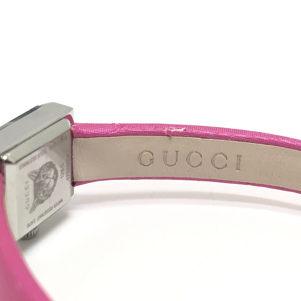 GUCCI 128.5 ピンクシェル クォーツ 腕時計 時計 ウォッチ 腕時計 SS レディース シルバー