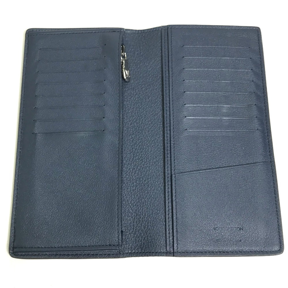 LOUIS VUITTON M58818 ポルトフォイユ・ブラザ 二つ折り 長財布 トリヨン メンズ オセアン ネイビー