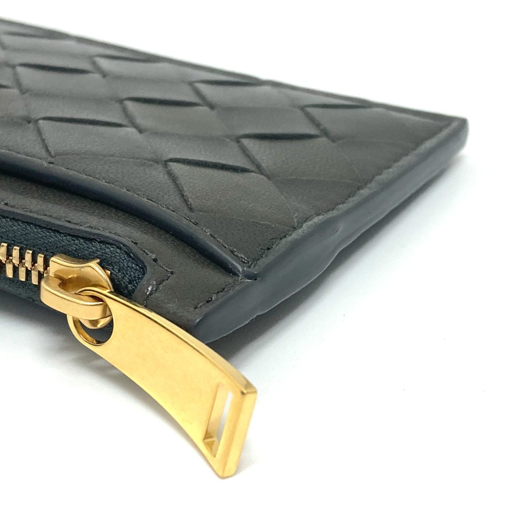 BOTTEGA VENETA Intrecciato Key Pouch, Coin Purse, Leather, Unisex, Khaki