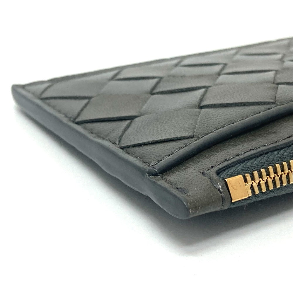 BOTTEGA VENETA Intrecciato Key Pouch, Coin Purse, Leather, Unisex, Khaki