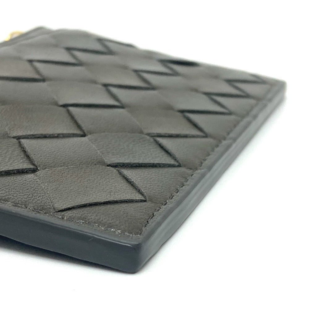 BOTTEGA VENETA Intrecciato Key Pouch, Coin Purse, Leather, Unisex, Khaki