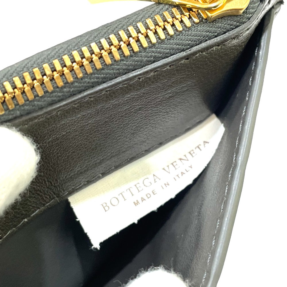 BOTTEGA VENETA Intrecciato Key Pouch, Coin Purse, Leather, Unisex, Khaki