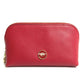 LOEWE Anagram Cosmetic Pouch, Leather, Red, Women's