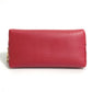 LOEWE Anagram Cosmetic Pouch, Leather, Red, Women's