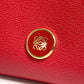 LOEWE Anagram Cosmetic Pouch, Leather, Red, Women's