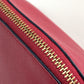 LOEWE Anagram Cosmetic Pouch, Leather, Red, Women's