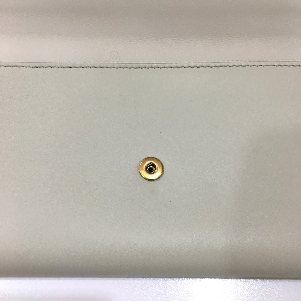 BOTTEGA VENETA 578751 ロングウォレット 小物 三つ折り 長財布 レザー レディース プラスター オフホワイト