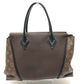 LOUIS VUITTON M41061 Monogram Tote W PM Handbag in Monogram Canvas, Women's, Chocolate Brown