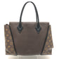 LOUIS VUITTON M41061 Monogram Tote W PM Handbag in Monogram Canvas, Women's, Chocolate Brown