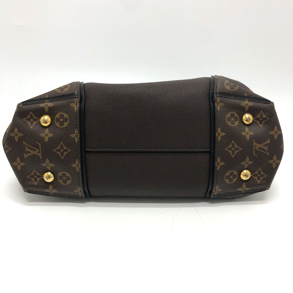 LOUIS VUITTON M41061 Monogram Tote W PM Handbag in Monogram Canvas, Women's, Chocolate Brown