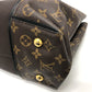 LOUIS VUITTON M41061 Monogram Tote W PM Handbag in Monogram Canvas, Women's, Chocolate Brown