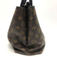 LOUIS VUITTON M41061 Monogram Tote W PM Handbag in Monogram Canvas, Women's, Chocolate Brown