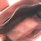 HERMES Petite Santu Tote Bag, Canvas/Leather, Women's, Bordeaux