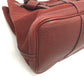 HERMES Petite Santu Tote Bag, Canvas/Leather, Women's, Bordeaux