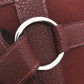 HERMES Petite Santu Tote Bag, Canvas/Leather, Women's, Bordeaux