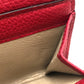 Chloe Chain Compact Wallet, Bifold Leather, Women's, Red