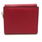 Chloe Chain Compact Wallet, Bifold Leather, Women's, Red