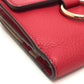 Chloe Chain Compact Wallet, Bifold Leather, Women's, Red