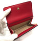 Chloe Chain Compact Wallet, Bifold Leather, Women's, Red