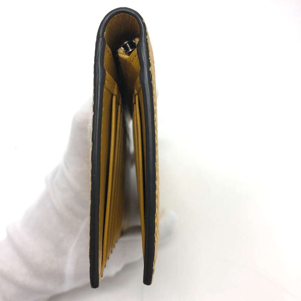 JIMMY CHOO フラップ/ロゴ 型押し サイフ ロングウォレット 2つ折り 長財布 レザー レディース イエロー