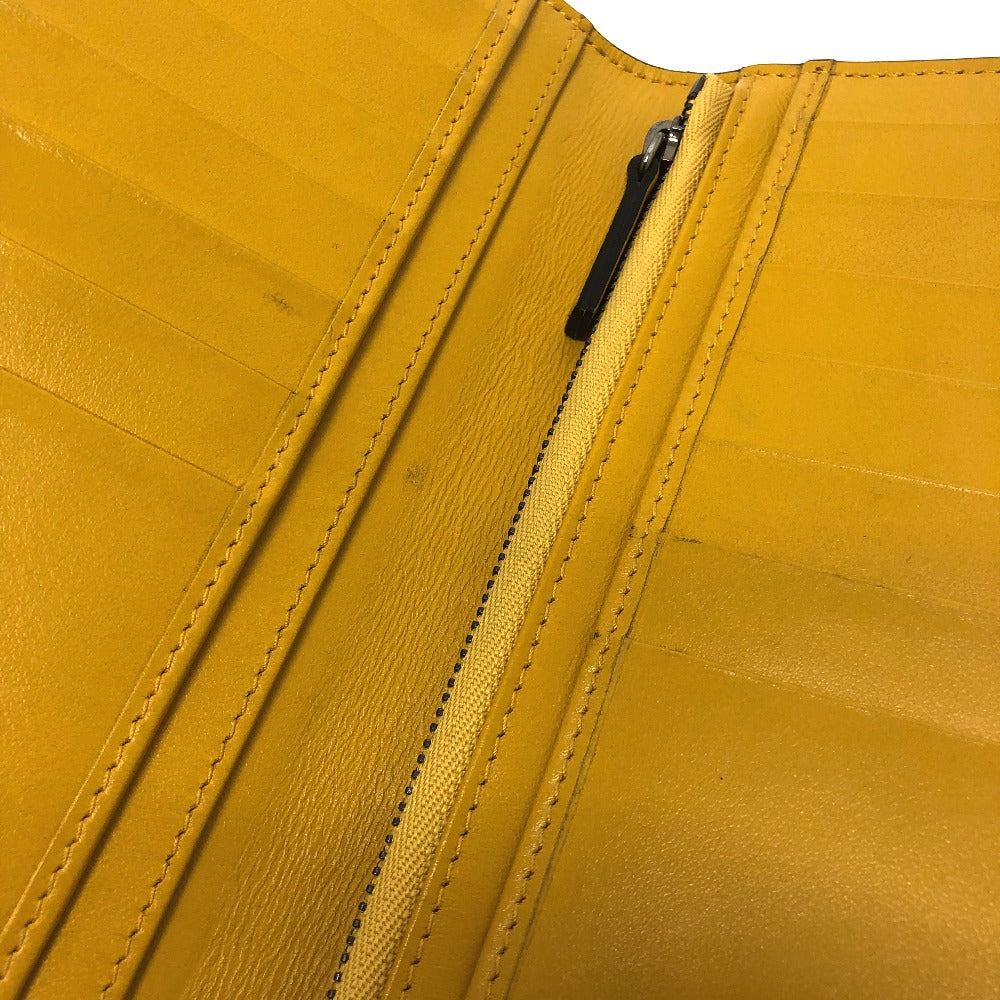 JIMMY CHOO フラップ/ロゴ 型押し サイフ ロングウォレット 2つ折り 長財布 レザー レディース イエロー