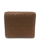 BOTTEGA VENETA Intrecciato Compact Wallet, Tri-fold Leather, Women's, Brown
