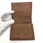 BOTTEGA VENETA Intrecciato Compact Wallet, Tri-fold Leather, Women's, Brown