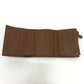 BOTTEGA VENETA Intrecciato Compact Wallet, Tri-fold Leather, Women's, Brown