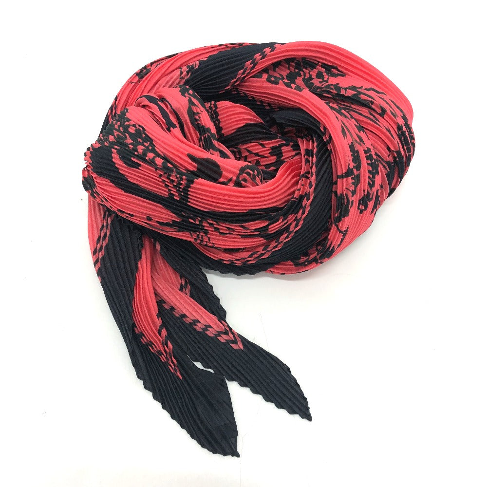 LOUIS VUITTON MP2279 Floral Stamp Giant Pleated Silk Scarf, Black