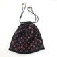 LOUIS VUITTON MP2279 Floral Stamp Giant Pleated Silk Scarf, Black