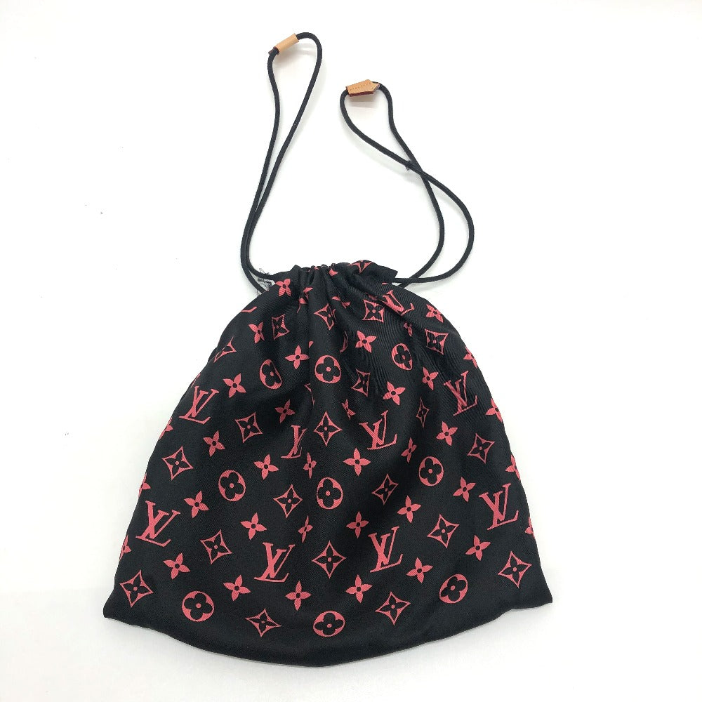 LOUIS VUITTON MP2279 Floral Stamp Giant Pleated Silk Scarf, Black