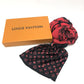 LOUIS VUITTON MP2279 Floral Stamp Giant Pleated Silk Scarf, Black