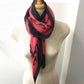 LOUIS VUITTON MP2279 Floral Stamp Giant Pleated Silk Scarf, Black