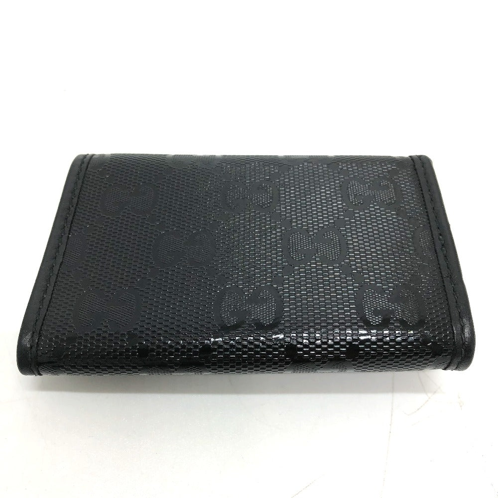 GUCCI 212111 GG Imprime 6-ring GG/Logo Key Case, Men's, Black