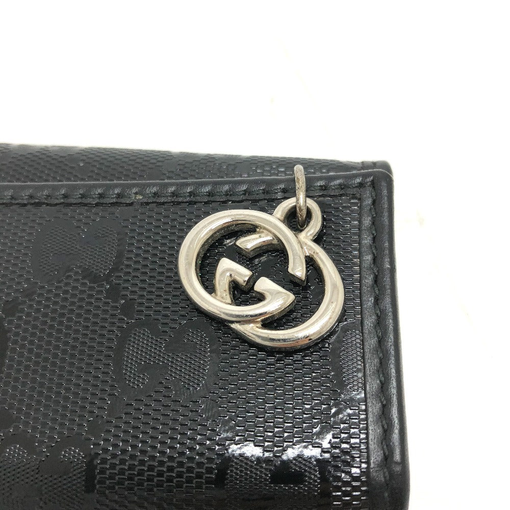 GUCCI 212111 GG Imprime 6-ring GG/Logo Key Case, Men's, Black