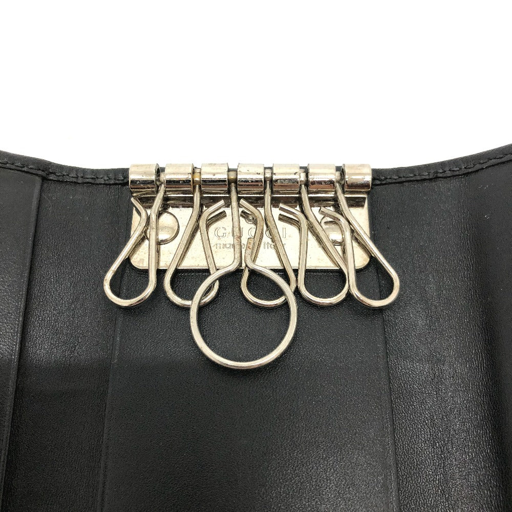 GUCCI 212111 GG Imprime 6-ring GG/Logo Key Case, Men's, Black