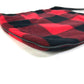 CELINE Check Crossbody Shoulder Bag, Cotton, Women's, Red