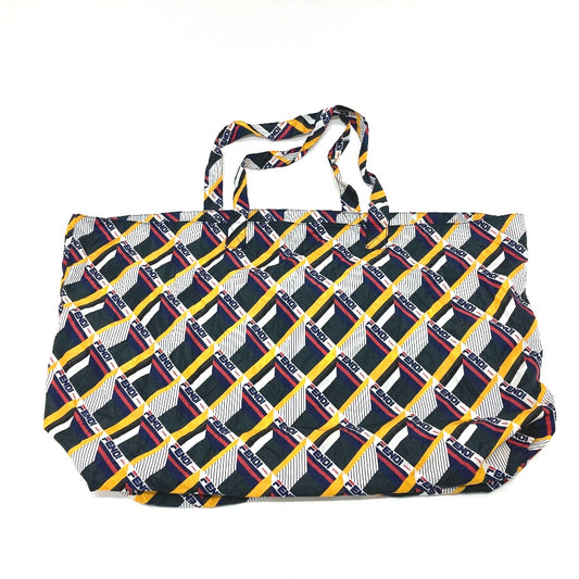 FENDI FIRA フィラ エコバッグ ショルダーバッグ 収納ポーチ付き トートバッグ レザー/ナイロン レディース ホワイト/ネイビー