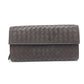 BOTTEGA VENETA 150509 Intrecciato Flap Long Wallet in Brown Leather for Men