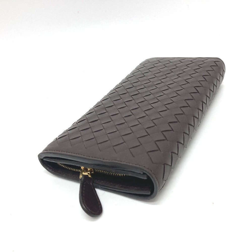 BOTTEGA VENETA 150509 Intrecciato Flap Long Wallet in Brown Leather for Men