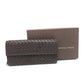 BOTTEGA VENETA 150509 Intrecciato Flap Long Wallet in Brown Leather for Men