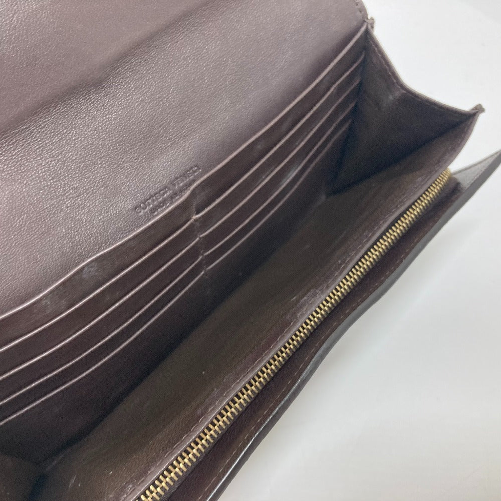 BOTTEGA VENETA 150509 Intrecciato Flap Long Wallet in Brown Leather for Men
