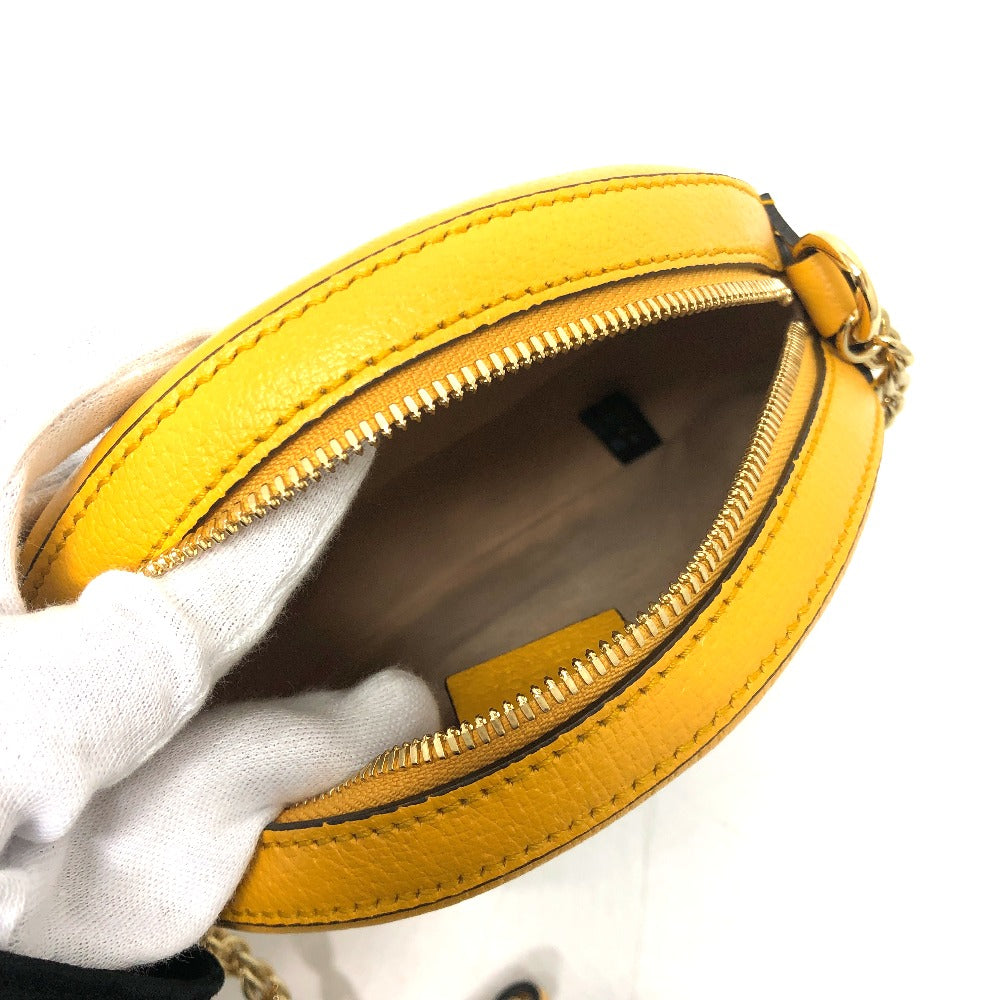 GUCCI 550618 GG フローラ ウェビングライン 肩掛けカバン ショルダーバッグ GGスプリームキャンバス レディース イエロー