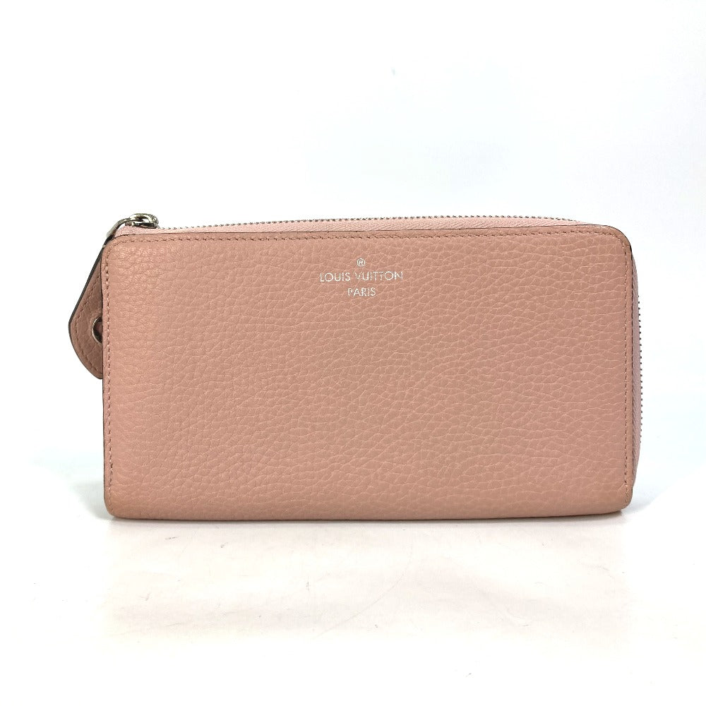 LOUIS VUITTON M63103 Portefeuille Comet L-shaped zipper long wallet in Taurillon leather, women's, pink